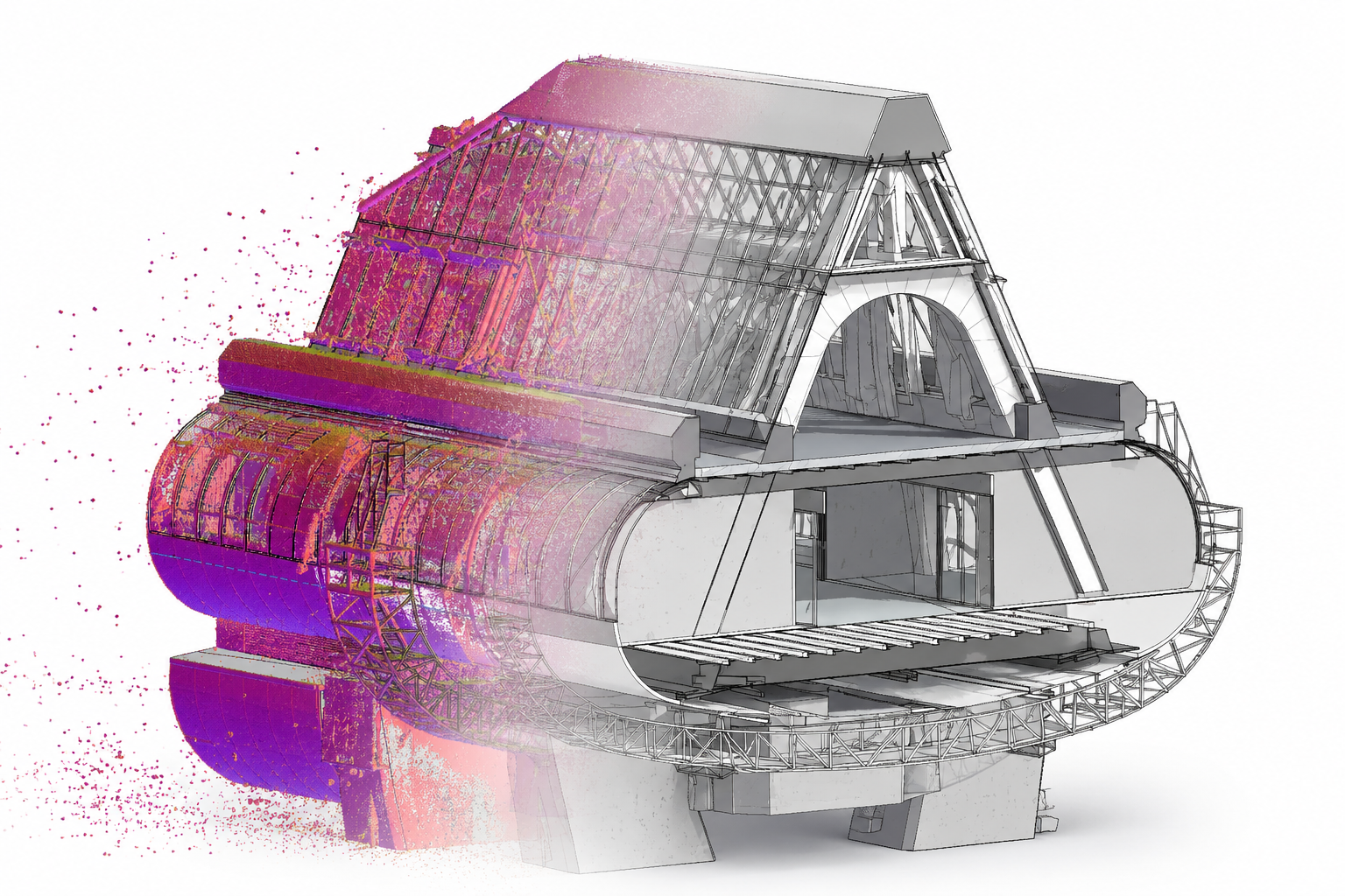 Совмещение облака точек и BIM-модели